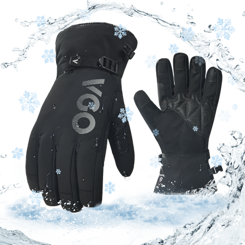 VGO 1Pair -20℃/-4°F Waterproof Winter Work Gloves Cold Weather Waterproof Work Gloves Waterproof Insulated Gloves(SL7761FLWP)
