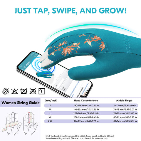 VGO 1 Pair Premium Genuine Goat Leather Puncture Resistant Palm and Fingertips Gardening Gloves For Women(GA3561/GA7454)