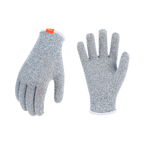 VGO 1-Pairs Cut Resistant Gloves, HPPE Anti-cut Liner, Hand Protection, EN388 level C, ANSI level 3 (Gray, HY2183)