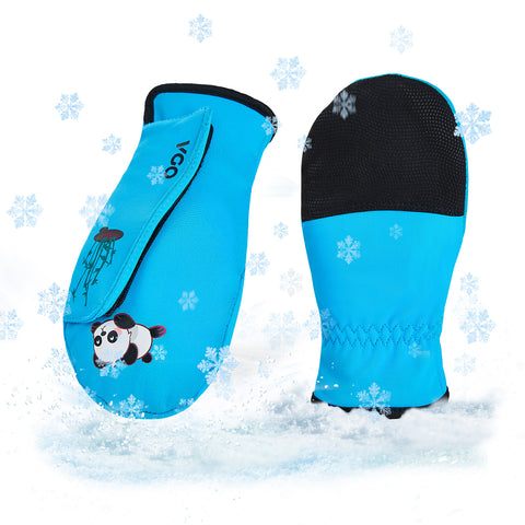 VGO 1 Pair -5℃/23°F or Above Winter Outdoor Gloves for Kids,Hiking Gloves,Cycling Gloves(Pink/Blue FT3116FL)