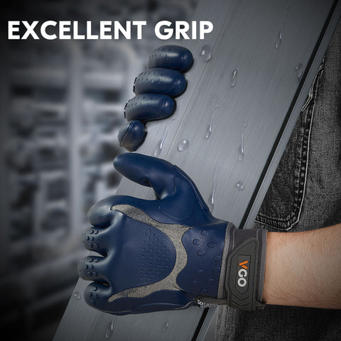 VGO VGO NGG X1 1Pair Seamless Utility Gloves,Safety Work Gloves,Anti-slip Palm Mechanic Gloves(TP11112)