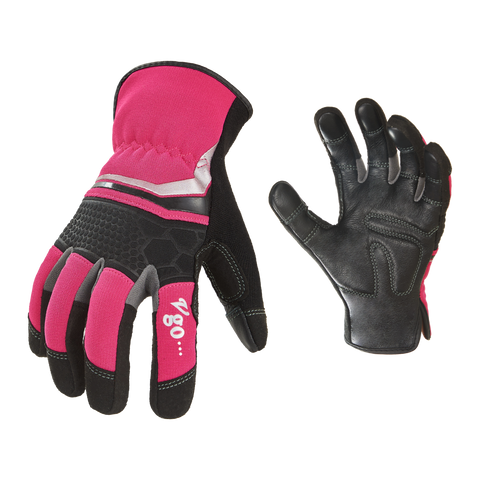 Vgo 1 Pair Grain Cowhide Leather Light Duty Women's Work Gloves, Touchscreen Compatible (CA9731)